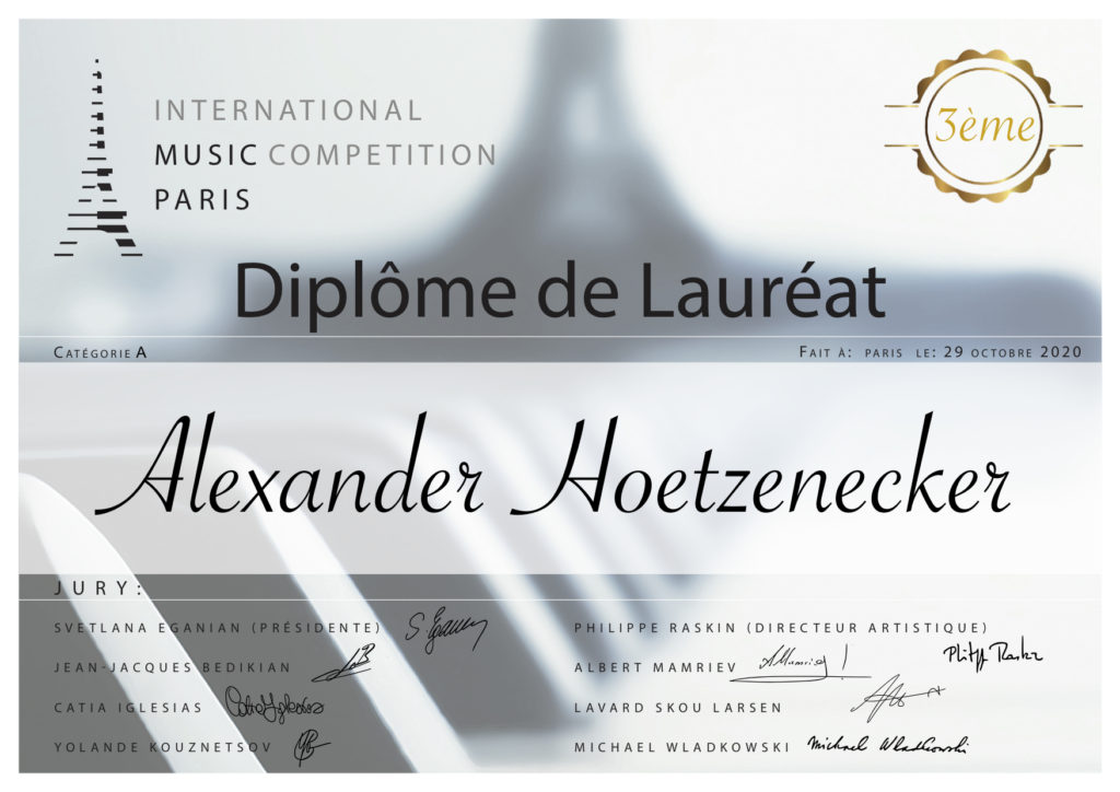 International  Music Competition Paris 2020